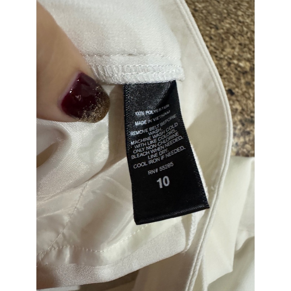 Express Women's Cream Tie Waist Shorts Size 10 Career Casual Party Mean‎ Girls - Picture 3 of 13